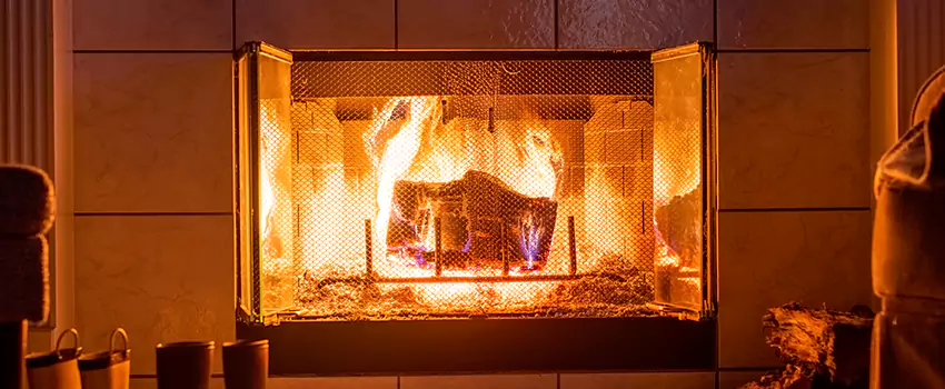 Mendota Hearth Landscape Fireplace Installation in Oswego, Illinois
