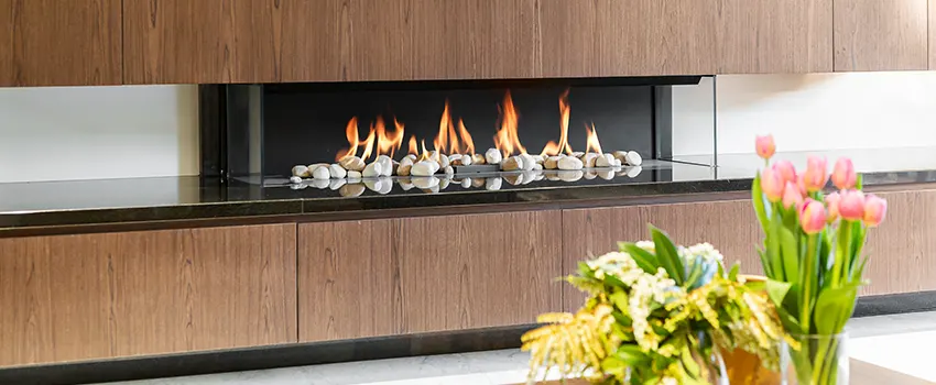 Double-height Fireplace Design Refurbishment in Oswego, Illinois